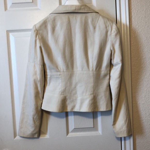 Nanette Lepore Piqué Cotton Blazer in Cream - Picture 2 of 10